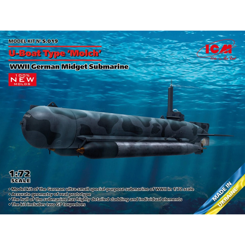 1:72 ICM S.019 - U-Boat Type 'Molch', WWII German Midget Submarine