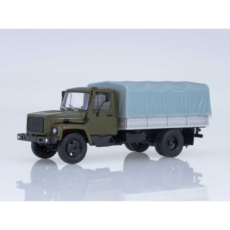 1:43 Russian Trucks - GAZ-3309  kravas kaste ar brezentu