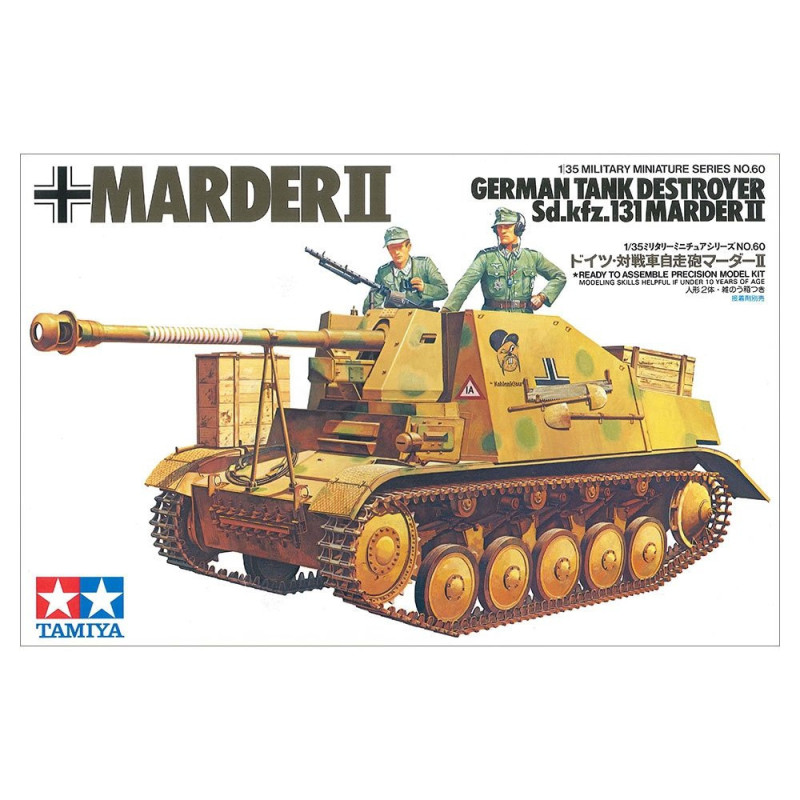 1:35 Tamiya 35060 - Sd.Kfz.131 Marder II German Tank Destroyer with 2 Figures