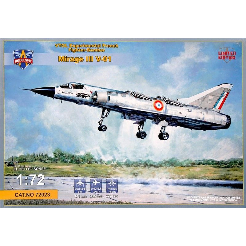 1:72 Modelsvit 72023 - Mirage III V-01 VTOL Experimental French Fighter-Bomber