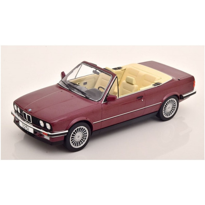 1:18 Model Car Group 18380 - BMW 325i (E30) Convertible, 1985 Dark red - metallic