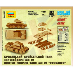 1:100 Zvezda 6227 - Lielbritānijas kruīzu tvertne A13 MkII "Crusader IV"