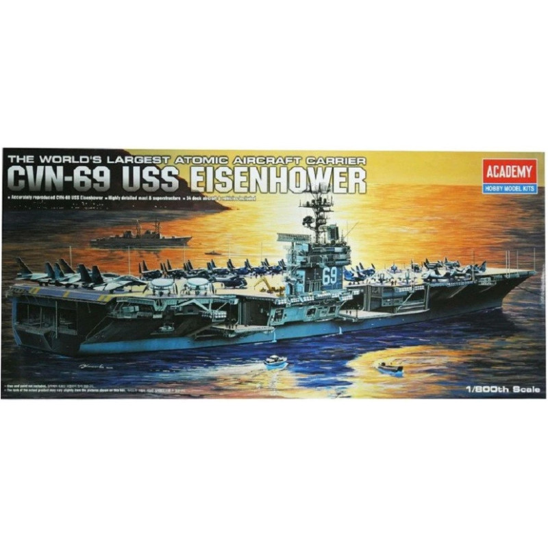 1:800 Academy 14212 - Aircraft Carrier USS Eisenhower (CVN-69)