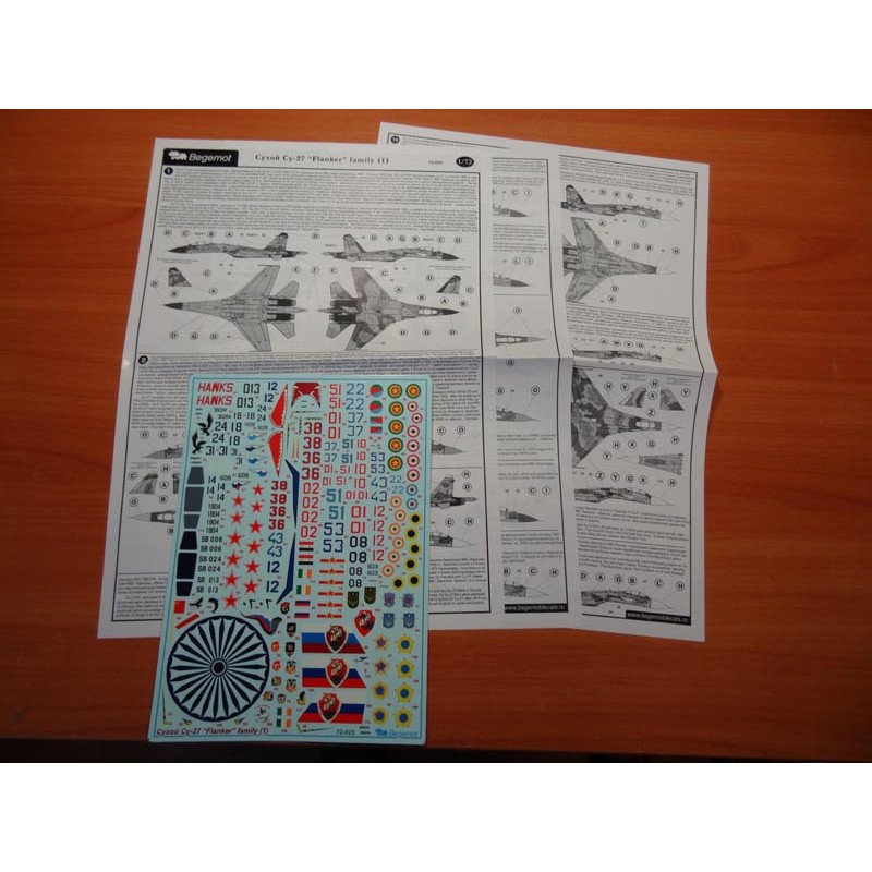 1:72 Begemot Decals 72-025 - Sukhoi Su-27, part 1