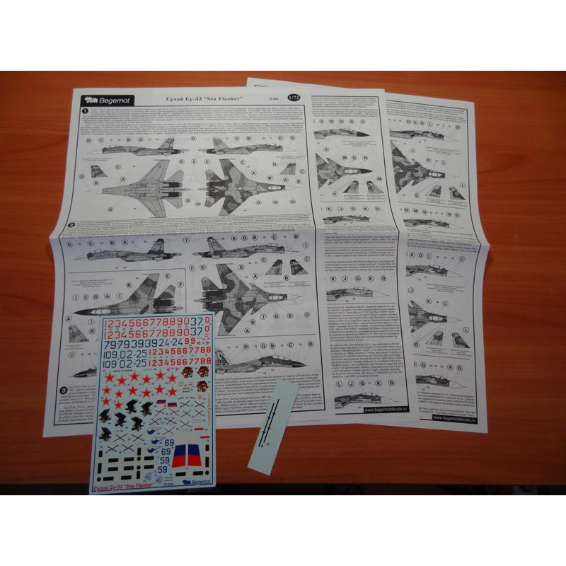 1:72 Begemot Decals 72-028 - Cухой Су-33