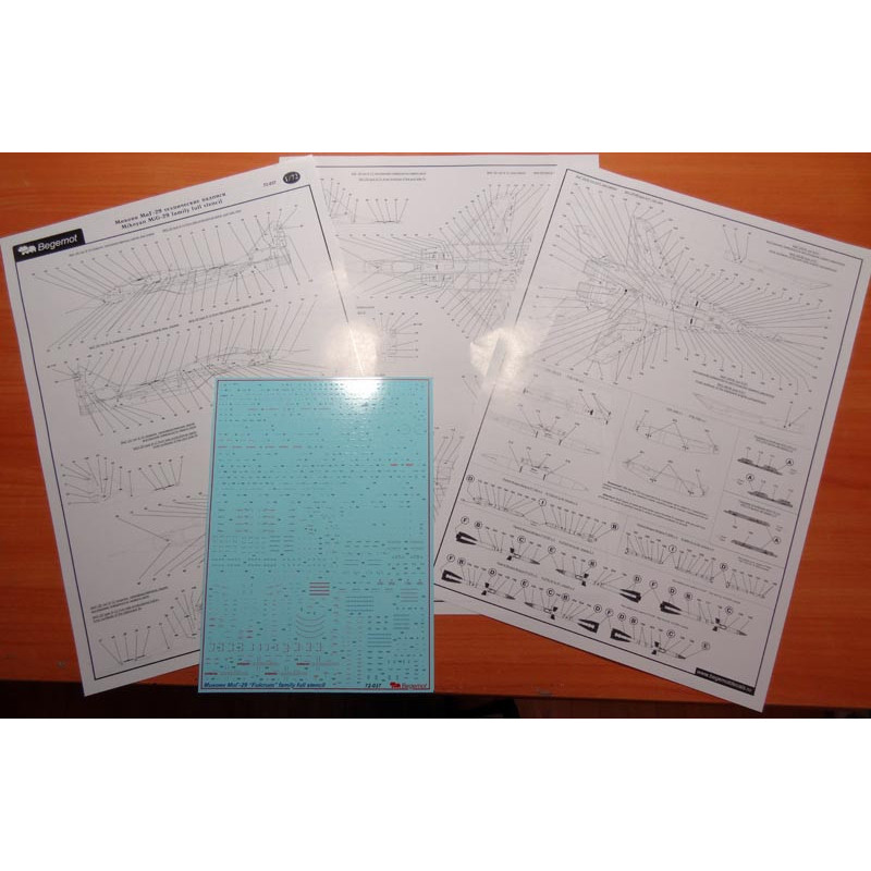 1:72 Begemot Decals 72-037 - Микоян МиГ-29  технические надписи