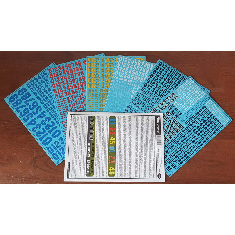 1:48 Begemot Decals 48-056 - Бортовые Номера и надписи ВКС России образца 2018 года