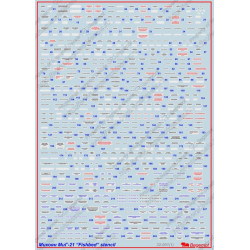 1:32 Begemot Decals 32-001 - Микоян МиГ-21 технические надписи
