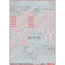 1:32 Begemot Decals 32-002 - Сухой Су-27 технические надписи