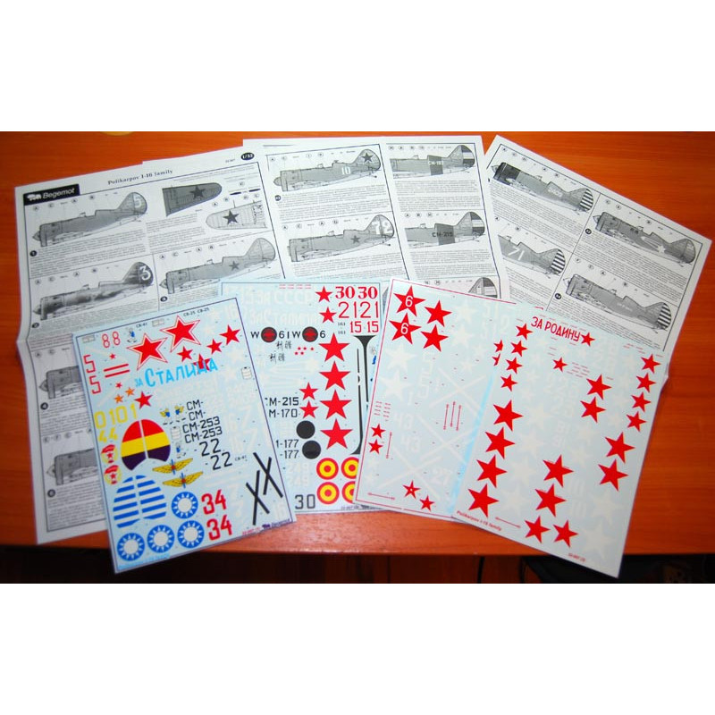 1:32 Begemot Decals 32-007 - Поликарпов И-16