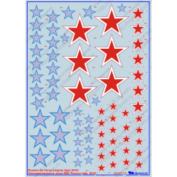 1:32 Begemot Decals 32-017 - Опознавательные знаки ВВС России (образца 2010 года)