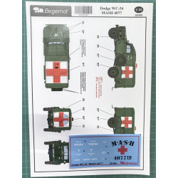 1:35 Begemot Decals 35-005 - Dodge WC 54 MASH-4077