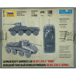 1:100 Zvezda 6285 - German Heavy Armored Car Sd.Kfz. 234/2 Puma