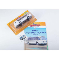 1:43 ПАЗ "Турист-Люкс 8,5" автобус с журналом №70, Modimio Collections