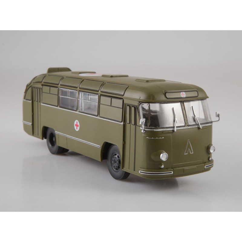 1:43 ЛАЗ-695Б Санитарный / LAZ-695B автобус с журналом, Спецвыпуск №1, Modimio Collections