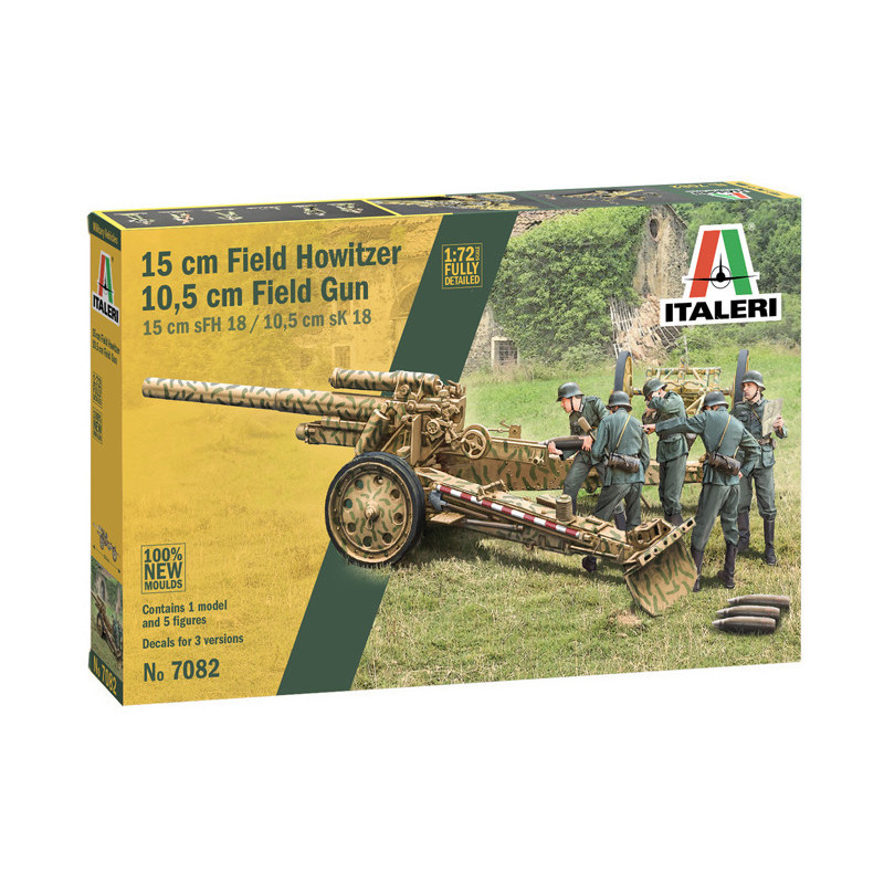 1:72 Italeri 7082 - 15 cm Field Howitzer / 10,5 cm Field Gun with Crew