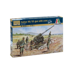 1:72 Italeri 6122 - Itāļu lielgabals 90/53 ar apkalpi WWII