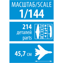 1:144 Zvezda 7045 - Советский сверхзвуковой пассажирский авиалайнер Ту-144