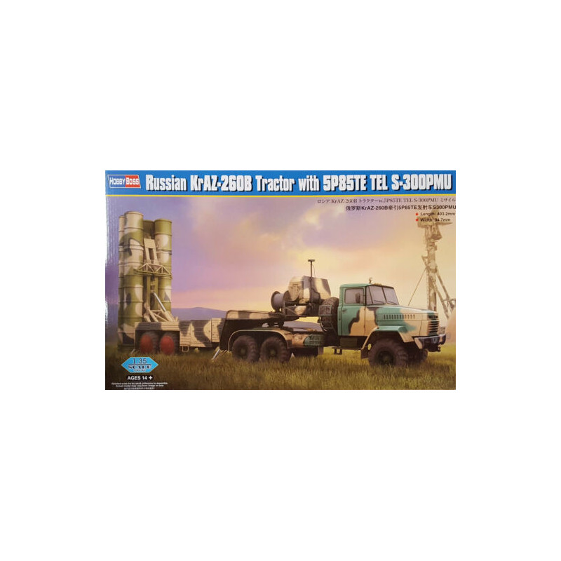 1:35 Hobby Boss 85511 КрАЗ-260Б с 5П85ТЕ С-300ПМУ / Russian KrAZ-260B Tractor w/5P85TE TEL S-300PMU