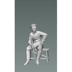 1:35 Copper State Models F35-050 - Fahrpanzer german sitting officer, Resin figure