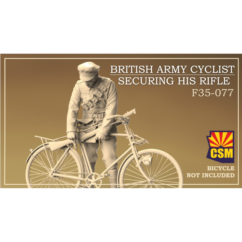 1:35 Copper State Models F35-077 - British Army Cyclist securing his rifle, 3D-printed figure