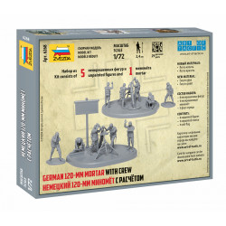 1:72 Zvezda 6268 Vācu 120 mm mīnmetējs ar apkalpi