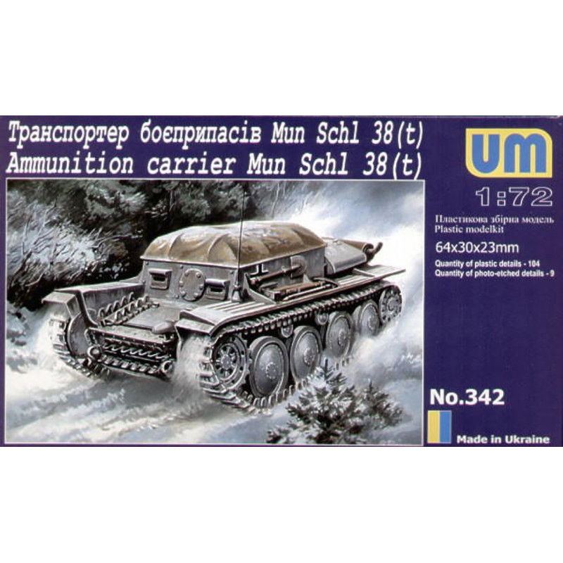 1:72 UM Models 342 - Ammunition carrier Mun Schl 38(t)