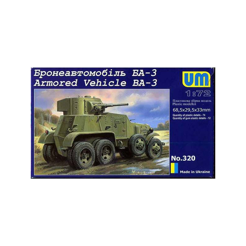 1:72 UM Models 320 - Ba-3 Soviet armored vehicle
