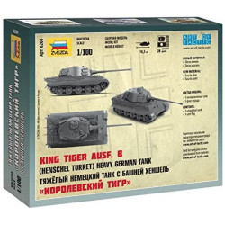 1:100 Zvezda 6204 Smagais vācu tanks Sd.Kfz.182 King Tiger Henschel