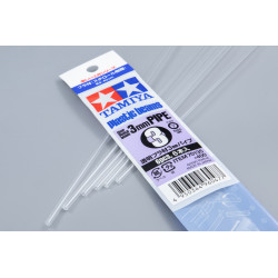 Tamiya 70135 - Пластиковые трубки (круглые прозрачные) диаметр - 3 мм, внутренний - 2 мм, длина 40 см (6 шт)