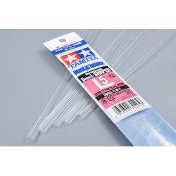 Tamiya 70205 - Plastmasas L-veida profils, caurspīdīgs. Malas garums 5 mm. Profila garums - 40 cm. (5 gab.)