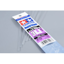 Tamiya 70207 - Пластиковый П-образный профиль, прозрачный. Высота 3мм, толщина стенки 1мм. Длинна профиля - 40 см. (5 шт)