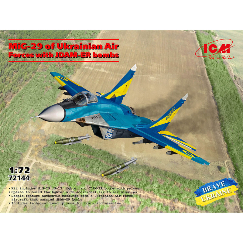 1:72 ICM 72144 - МиГ-29 / MiG-29 of Ukrainian Air Force with JDAM-ER bombs