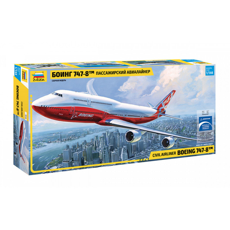 1:144 Zvezda 7010 Boeing 747-8 Civil Airliner