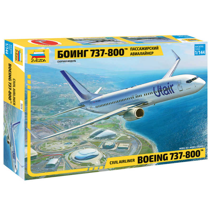 1:144 Zvezda 7019 Civil Airliner Boeing 737-800 - UTair airlines