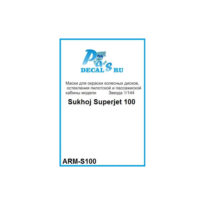 1:144 PAS-Decals - Maskas riteņu disku, logu, kabīnes krāsošanai Superjet 100