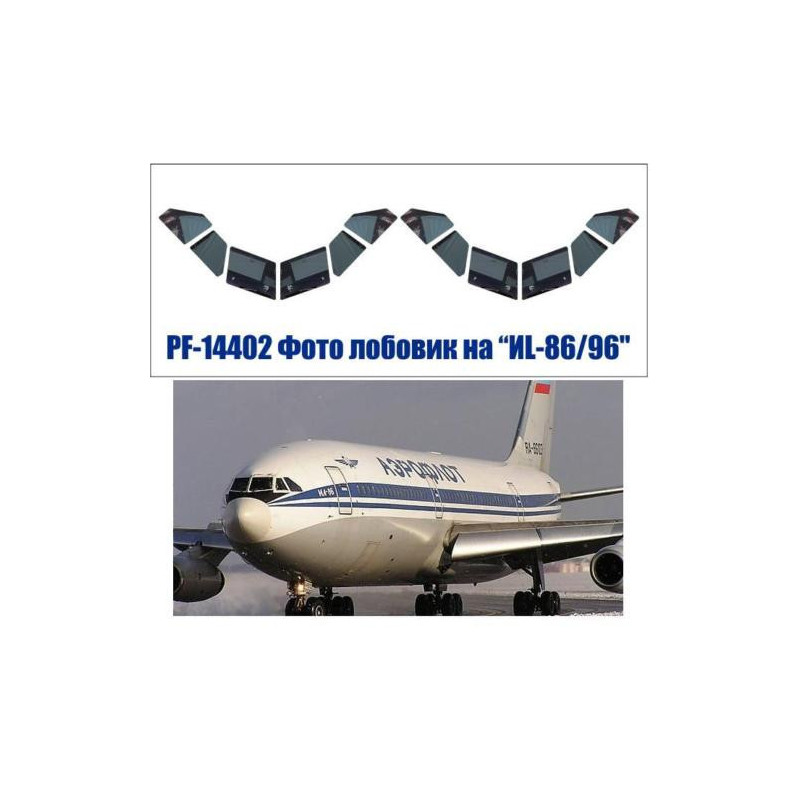 1:144 PAS-Decals - Декаль остекление кабины пилотов Ил-86/-96