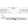 1:144 PAS-Decals - Boeing 777-300 technical stencils basic, Decal