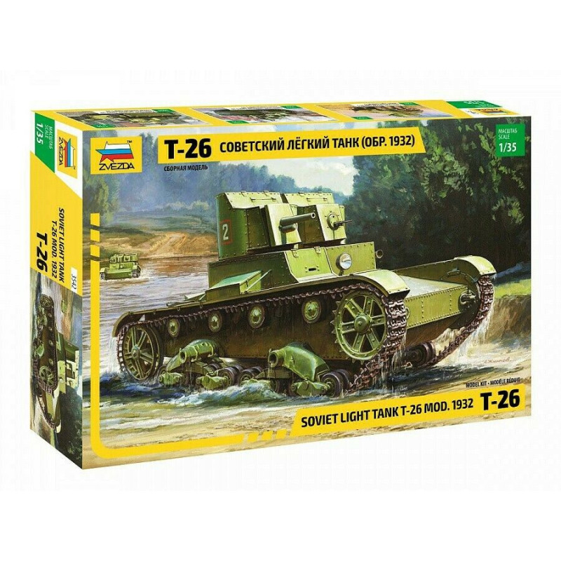 1:35 Zvezda 3542 - T-26 modelis 1932 padomju vieglais tanks