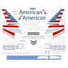 1:144 PAS-Decals - Boeing 777-300 American Airlines, Decal for Zvezda and Revell kits