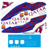 1:144 PAS-Decals - Boeing 777-300 Qatar FC Barselona, Decal for Zvezda and Revell kits
