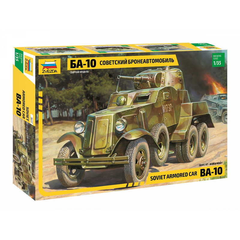 1:35 Zvezda 3617 - BA-10 padomju bruņumašīna