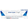 1:144 PAS-Decals - Boeing 737-800 UNITED, Decal for Zvezda and Revell kits