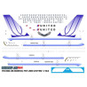 1:144 PAS-Decals - Boeing 757-200 UNITED, Decal for Zvezda and Revell kits