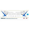 1:144 PAS-Decals - Boeing 757-200 VC-32A, USA Board number 1, Decal for Zvezda and Revell kits