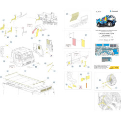 1:35 MicroDesign MD035477 - Photo Etched Detail Set for KAMAZ-43509, Exterior (Zvezda)