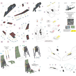1:48 MicroDesign MD048057 - Photoetched & 3D Color Detail Set for KA-52 "Alligator" interior & colored instrument panels