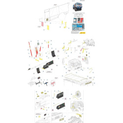 1:43 MicroDesign MD043014 - Photoetched & 3D Color Detail for KAMAZ-43509, Interior (Zvezda)