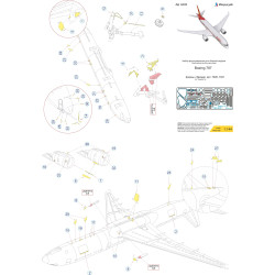 1:144 MicroDesign MD144233 - Photo Etched Detail Set for Boeing 787-8 Dreamliner  (Zvezda 7008, 7021)