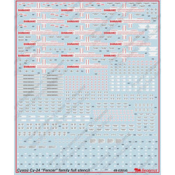 1:48 Begemot Decals 48-020 - Сухой Су-24 технические надписи
